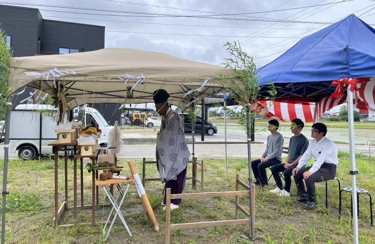 image 新規モデルハウス『FLAT-X』地鎮祭／久留米市三潴町